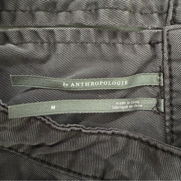 Women’s By Anthropologie Jenee Tiered Ruffle Washed Black Tunic Dress Medium - Picture 12 of 16